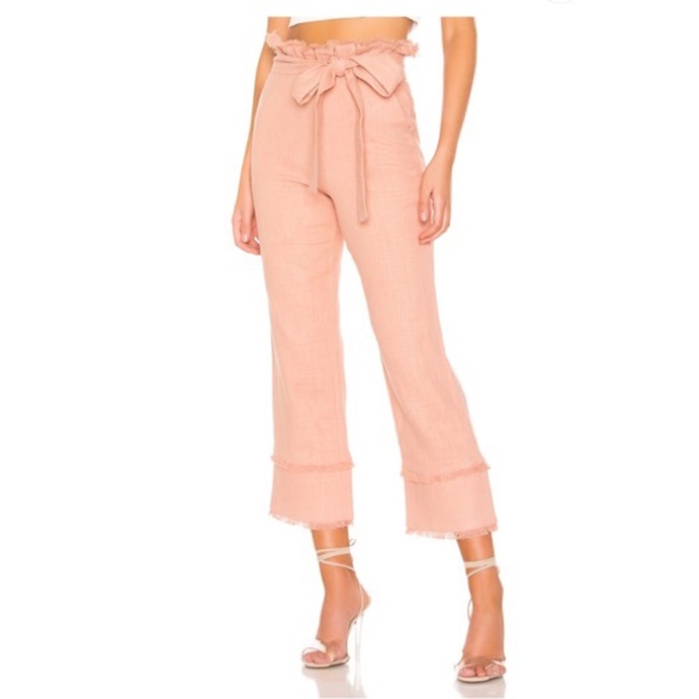Linen Wide Leg Ankle Pants